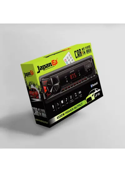 JapanEx JP.91 Çift Usb Girişli Bluetooth Oto Teyp Araba Teybi Radyo Usb Sd Aux Teyp Amfi Çıkışlı 4x50 Watt