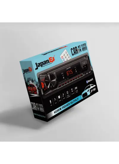 JapanEx JP.92 Çift Usb Girişli Bluetooth Oto Teyp Araba Teybi Radyo Usb Sd Aux Teyp Amfi Çıkışlı 4x60 Watt