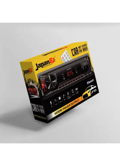 JapanEx Jp.93 Çift USB Girişli Bluetooth Oto Teyp Araba Teybi Radyo USB Sd Aux Teyp Amfi Çıkışlı 4X50 Watt