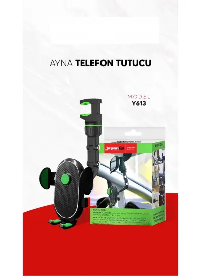 Y613  Dikiz Ayna Araba Telefon Tutucu Telefon Montaj Standı Tutucu Için Kararlı