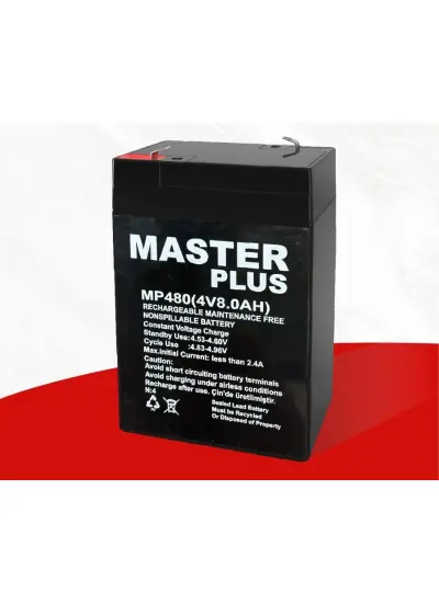 Masterplus 4v8ah Kuru Akü El Feneri Aküsü Mp480