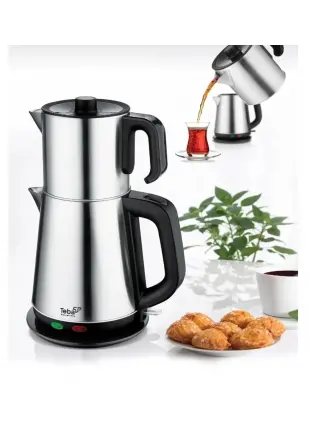 Teba Paslanmaz Çelik Çay Makinası çaycı 1500 w 1,8 lt emniyet sistemli