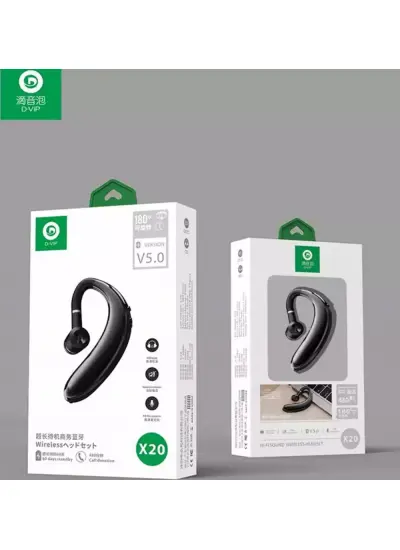 Dvıp X20 Bussiness Tekli Bluetooth 5.0 Siyah Kulaklık Siyah