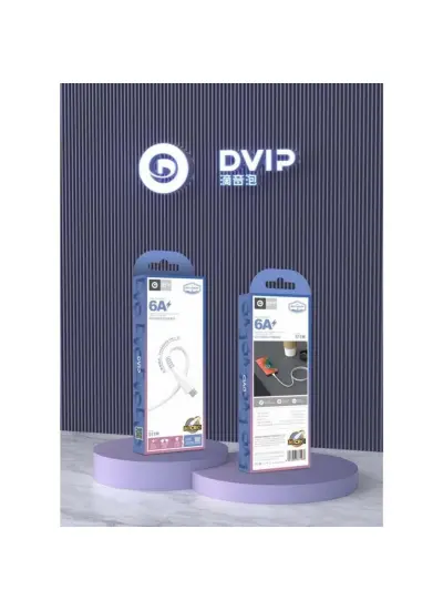 Dvip S01M 6A 67W Usb-A To Micro 1 M Beyaz Data Ve Hızlı Şarj Kablosu