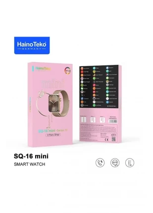 Haino Teko Germany SQ16 Mini Akıllı Saat, 3 Kordon 1 Adet Bileklik Hediyeli