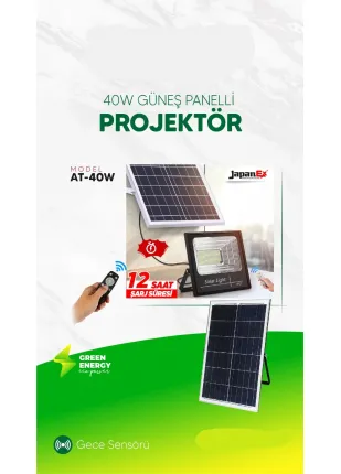 Masterplus At-40w Güneş Enerjili Projektör 12 Saat Şarj Süresi Solar Aydınlatms Masterplus At-40w Güneş Enerjili Projektör 12 Saat Şarj Süresi Solar Aydınlatms