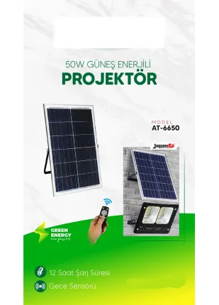 Masterplus At-6650 50w Güneş Enerjili Projektör 12 Saat Şarj Süresi Solar Aydınlatma Masterplus At-6650 50w Güneş Enerjili Projektör 12 Saat Şarj Süresi Solar Aydınlatma