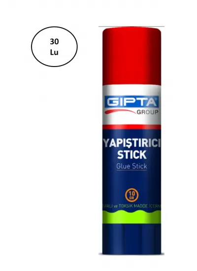 Gıpta Glue Stick Yapıştırıcı 10Gr Beyaz 30lu