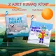 2 Kitap  İngilizce Kutup Hayvanları ve Kışlık Giysiler Kumaş Sessiz Kitap