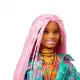 Nessiworld Barbie Extra Pembe Örgü Saçlı Bebek GXF09