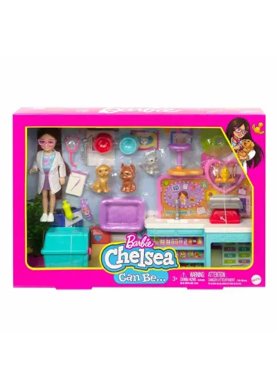 Barbie Chelsea Meslekleri Öğreniyor Veteriner Oyun Seti - HGT12