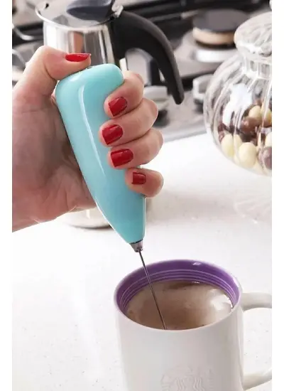 Mini Mixer Kahve Süt Köpürtücü Karıştırıcı Cappucino Mikser - Pratik Pilli Köpürtücü 1137 Bh