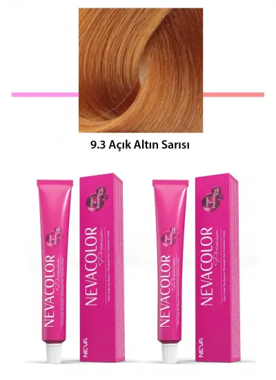 2 li Set Premium 9.3 Açık Altın Sarısı - Kalıcı Krem Saç Boyası 2 X 50 g Tüp