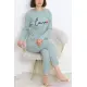 Nakışlı Pijama Takımı Mint2