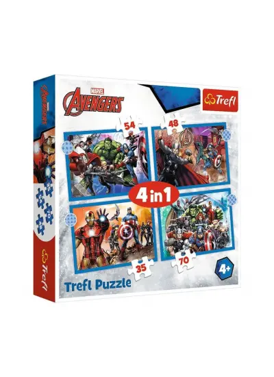 PUZZLE-34386  The Avengers 4IN1  Puzzle