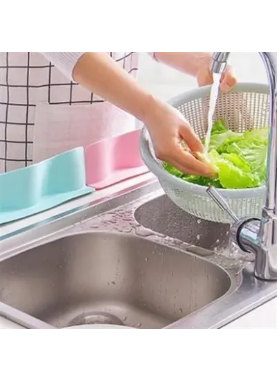 Vantuzlu Kauçuk Sıvı Su Sızdırmaz  Mutfak Banyo Duş Bariyeri Lavabo Kenar Tutucu Set