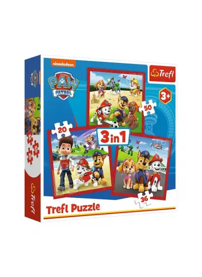 PUZZLE-34867 Paw Patrol 3IN1 Puzzle