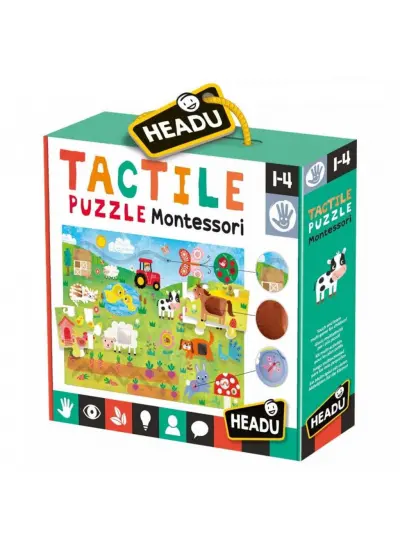 Nessiworld Headu Tactile Kabartma Boyalı 21 Parça Çiftlik Puzzle