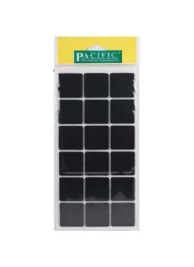 Pacific 6035 BL Yapışkanlı Keçe  35 mm X 35 mm Siyah