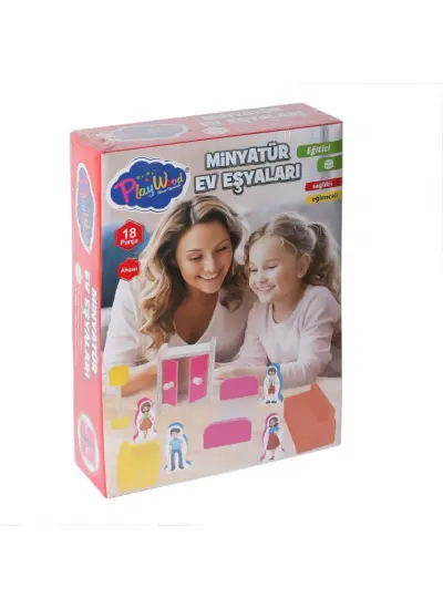 Nessiworld ONY-407 Ahşap Minyatür Ev Eşyaları -Onyıl Oyuncak