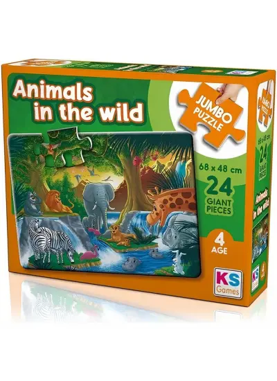 Nessiworld KS Games Animal In The Wild Jumbo 24 Parça Puzzle