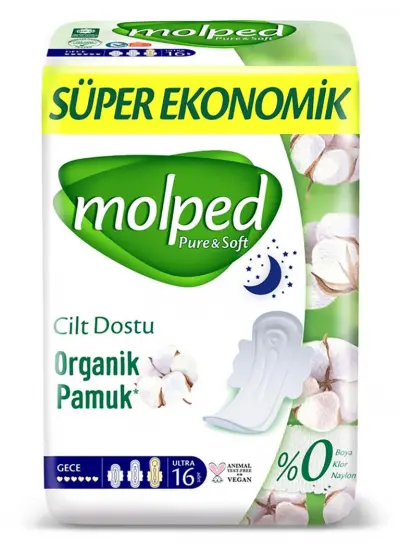 Molped Pure&Soft Gece Ped Süper Eko 16 Adet