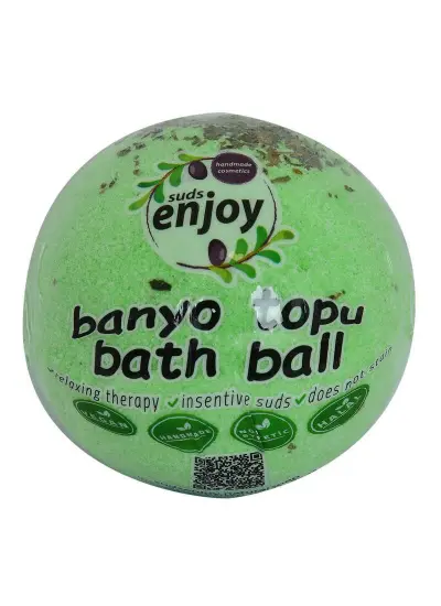 Okaliptuslu El Yapımı Banyo Küvet Topu Sabunu Yeşil 90-120 Gr