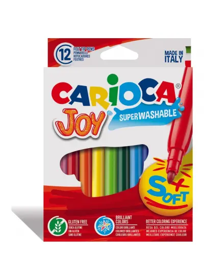 Carioca Joy Süper Yıkanabilir Keçeli Boya Kalemi 12'Li