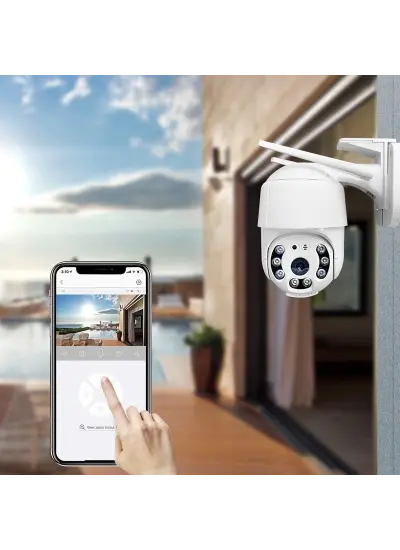 2.0 Mp Hd Lens İç Dış Mekan Suya Danıklı Ip Wifi Network Güvenlik Kamerası 32 Gb Hafıza Kartlı