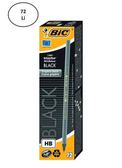 Bic Evolution Black HB Kurşun Kalem 72li