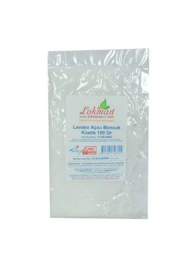 Lavabo Açıcı Boncuk Kostik 100 Gr Paket