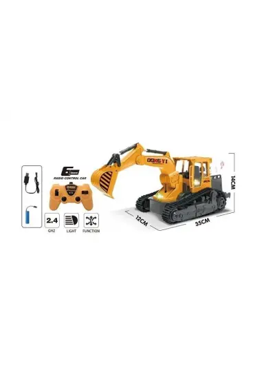 Uzaktan Kumandalı Işıklı Sesli Full Fonksiyonlu 360 Derece Dönebilen Excavator - A8863-43