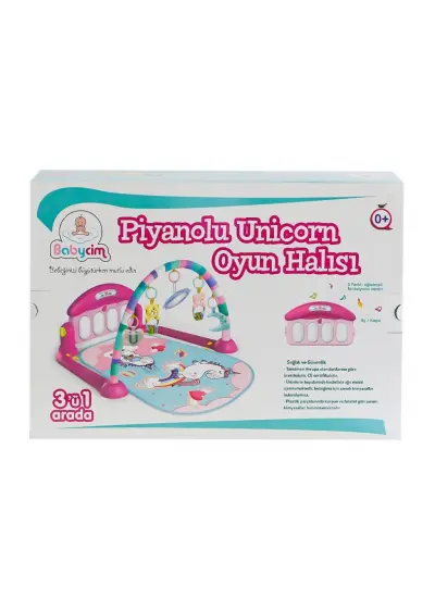 Nessiworld HE0632 HE0639 Pink Babycim Unicorn Pianolu Oyun Halısı -Birliktoys