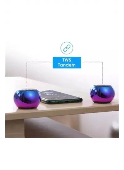 Metal Mini Kablosuz Hoparlör Şarjlı 4w Mini Bluetooth Speaker Tws Özellikli Ses Bombası