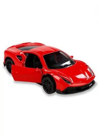 000- Çek Bırak Metal Ferrari Model Araba 12 Cm - 4311B