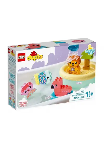 10966 LEGO® Duplo® Banyo Zamanı Eğlencesi: Yüzen Hayvan Adası, 20 parça, +1,5 yaş