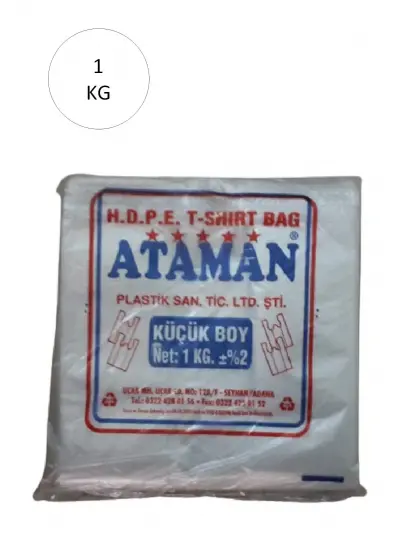 Kalın Şeffaf Atlet Poşet Küçük Boy 25x33 Cm 1 Kg (1 Paket-Takriben 170 Adet)