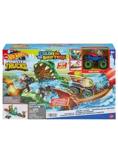 Hot Wheels Track Monster Trucks Timsahtan Kaçış Renk Değiştiren Oyun Seti - HGV14