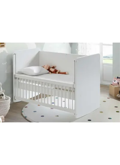 Nessiworld Babywhen Pratik Sallanır Anne Yanı Beşik 60x120 Beyaz