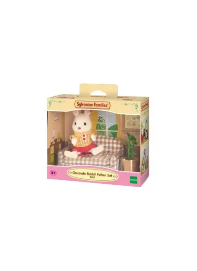 5013 Sylvanian Families, Çikolata Kulaklı Tavşan Baba ve Kanepesi , +3 yaş