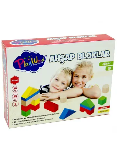 Nessiworld PlayWood 29 Parça Ahşap Bloklar