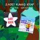 2 Kitap  İngilizce Siyah-Beyaz Bebek ve Kışlık Giysiler Kumaş Sessiz Kitap