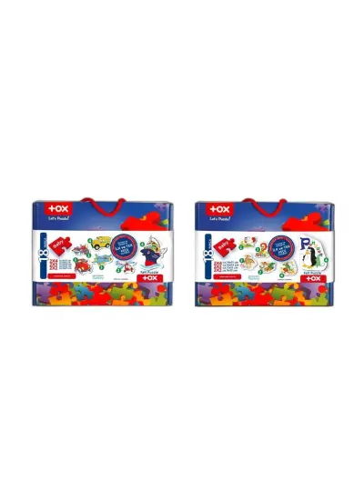 12 Set - 36 Parça  Hayvanlar ve Ulaşım Araçları 2+ Keçe Yapboz - 2 Yaş Puzzle