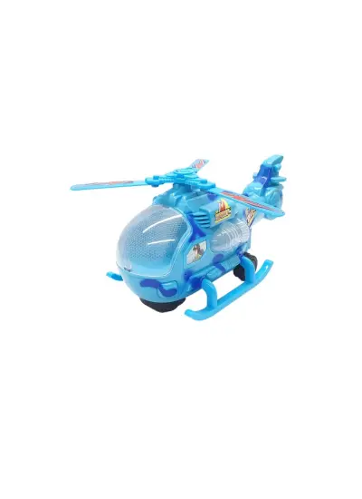 Yerde Gezen Çarp Dön ışıklı Sesli Helikopter 20 Cm - A567