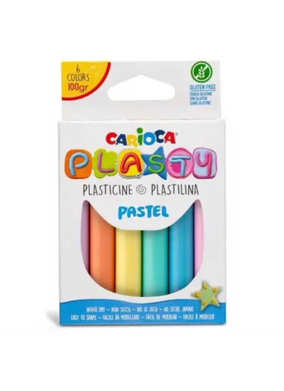 Carioca Plasty Kurumayan Oyun Hamuru Pastel Renkler 100 gr 6'lı