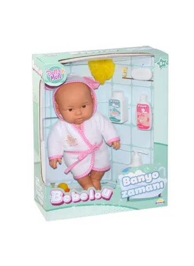 030031 Sunman, Bebelou Banyo Zamanı Bebek Seti, 35 cm / +3 yaş