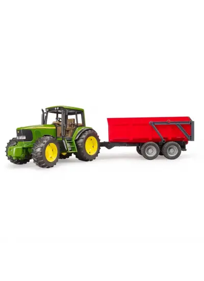 John Deere 6920 Traktör Ve Kırmızı Römorku