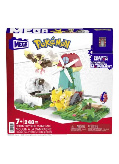 HKT21 MEGA™ Pokémon™ Countryside Windmill - Yel Değirmeni Kasabası Seti 240 parça +7 yaş