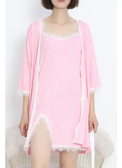 Baskılı Pegasus Pijama Takımı Tozpembe