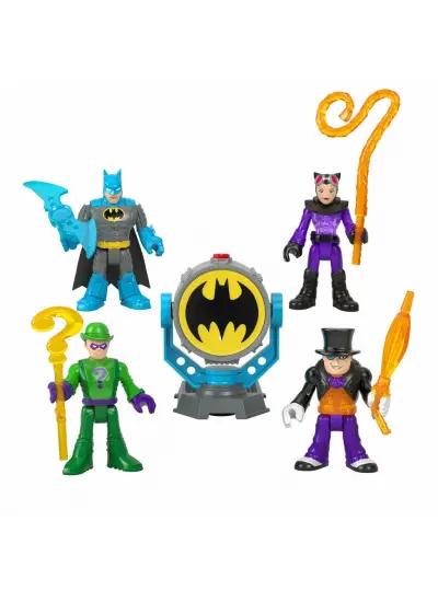 HFD47 Imaginext, Bat-Tech Bat-Signal Figür Seti, DC Super Friends